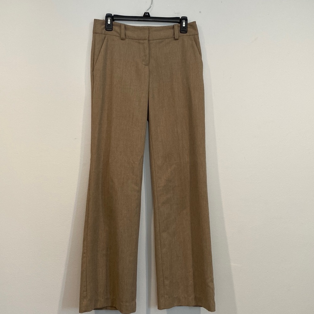 Trina Turk Los Angeles Light Brown/Tan Straight Leg Trouser Dress Pants - Size 2